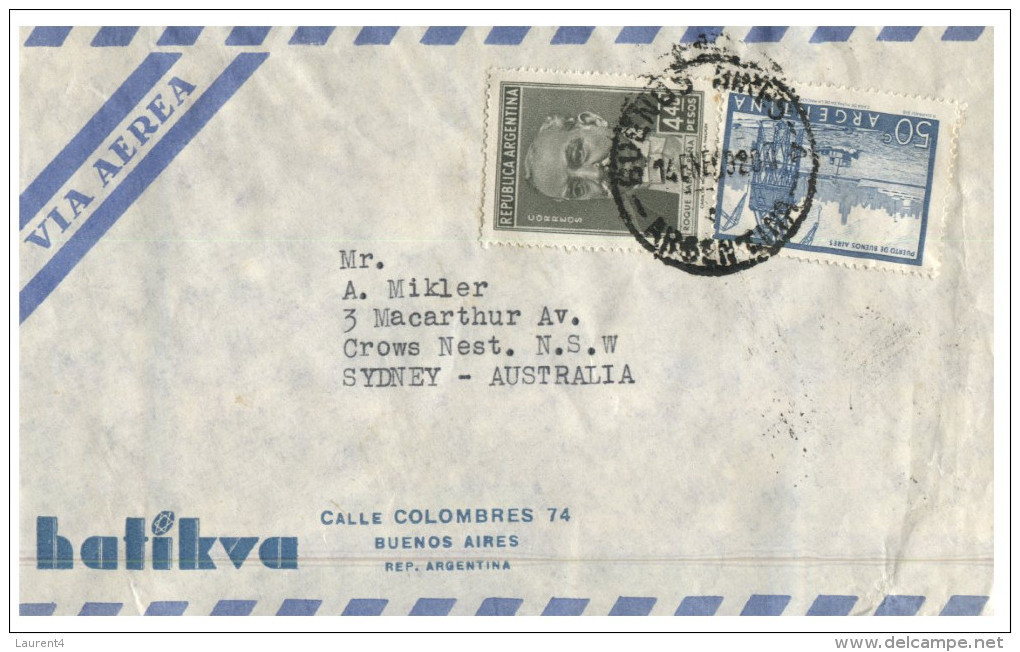 (PF 818) Argentina To Australia Air Mail Letter - 1962 ? - Lettres & Documents