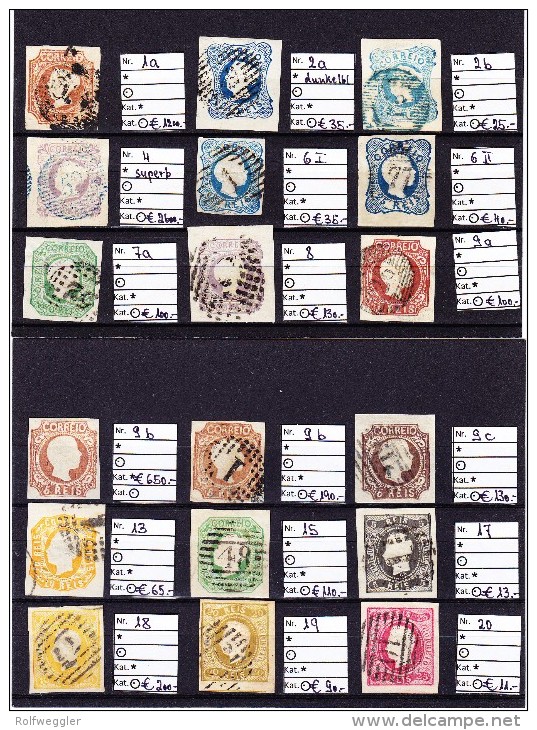 Lot 4 Karten Mit 36 Gestempelten Marken Von Mi.# 1 A Bis 48 B - Katalog + 10.000 € - Otros & Sin Clasificación