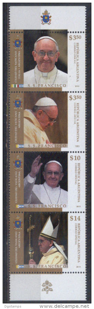 Argentina 2013 Papa Francisco I. Joint Italia Y Vaticano. Pope: Joint Italy And Vatican City State. - Unused Stamps