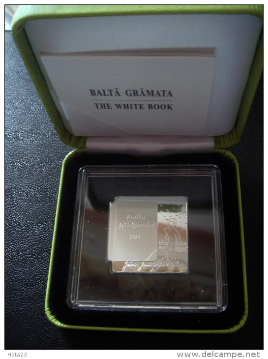 2014 Latvia Lettland Lettonie 5 EURO Silver Coin White Book PROOF + BOX + SERTIFIKAT - Latvia