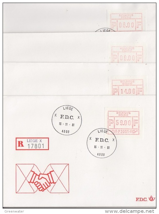 Belgie 1981 Frankeervignetten 1981 FV1 Liège 4 FDC (13069) - 1980-1999