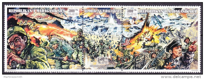 Madagascar 1994 Yvert 1331-33, 50th Ann. Allied D-Day, Normandy - MNH - Madagaskar (1960-...)