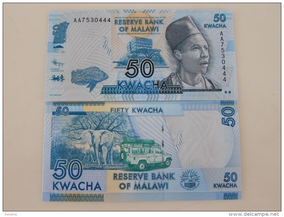 2012 Reserve Bank Of Malawi,50 Kwacha, Last 3 Serial Number Specially With 444 - Malawi