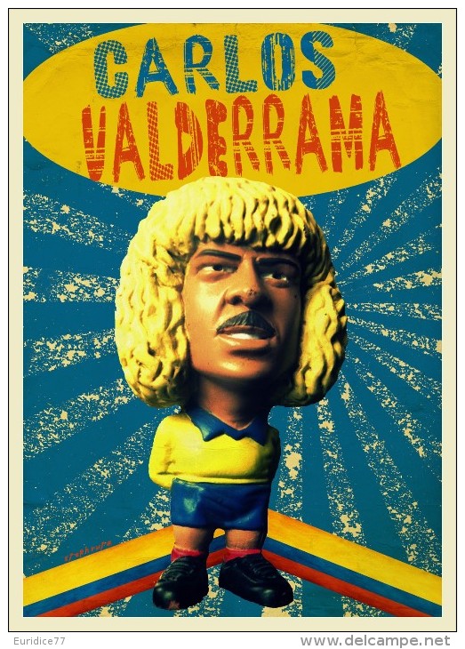 CARTEL AFFICHE REPRODUCTION - CARLOS VALDERRAMA Size : 22x16 Cm. Aprox. - Afiches