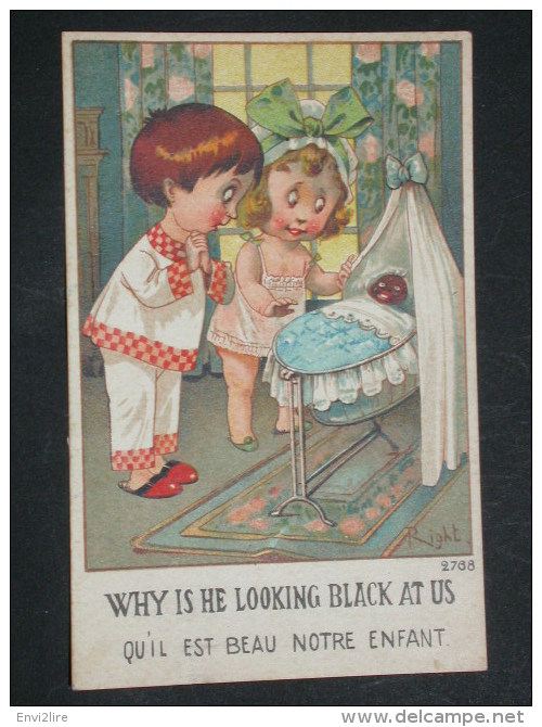 Ref2341 WA CPA De Right - Why Is He Looking Black At Us Qu'il Est Beau Notre Enfant - 2768  Printed In Paris Lapina - Right
