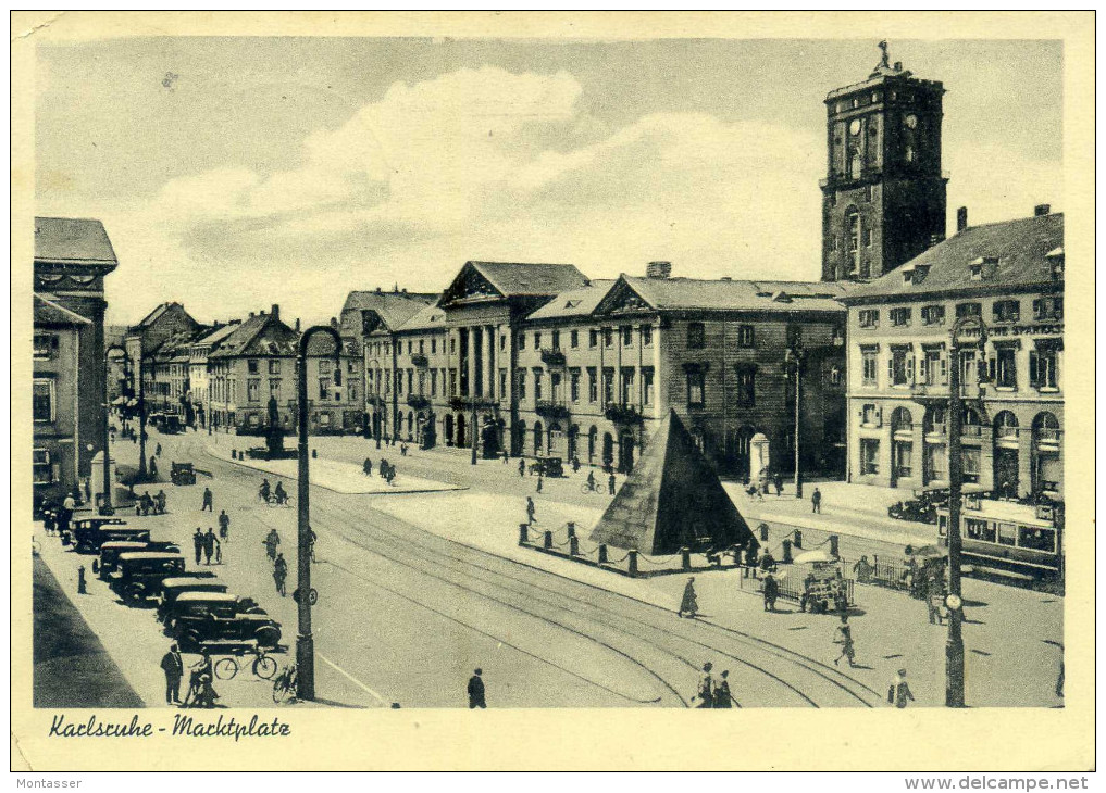 KARLSRUHE. Marktplatz. Posted For UDINE Anni '40. - Karlsruhe