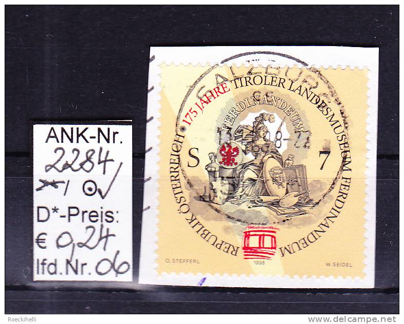 15.5.1998 -  SM  "175 Jahre Tiroler Landesmuseum Ferdinandeum"  -  O  Gestempelt  -  Siehe Scan  (2284o 01-06) - Gebraucht