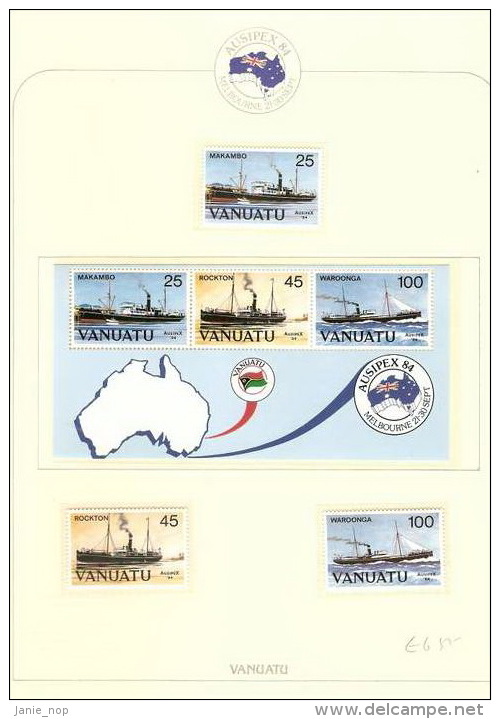 Vanuatu 1984 Ausipex Set & MS MNH - Vanuatu (1980-...)