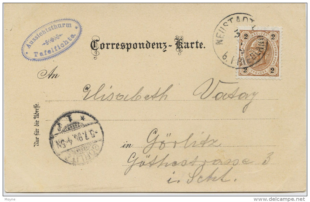 10325 - Autriche - GRUSS  Von Der TAFELFICHTE    Superbe Lithographie  - Circulée En 1898 - Sonstige & Ohne Zuordnung
