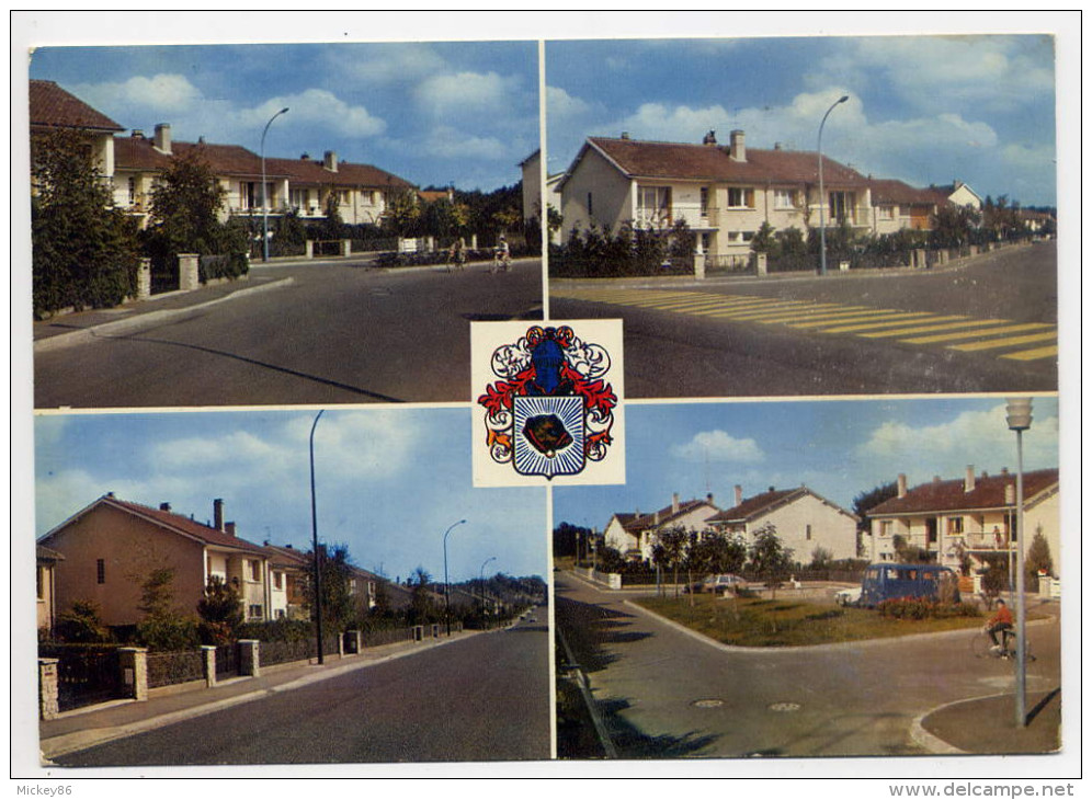 ACHERES-- Pavillons De L´AGGIS--Multivues,blason, Petite Animation (vélos) ,cpsm 15 X 10 N°606  éd A.P - Acheres