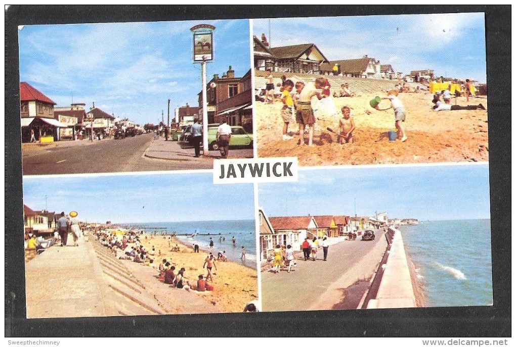 JAYWICK Multiview Pc The Broadway  The Beach The Beach Wall  Brooklands UNUSED ESSEX OLD POSTCARD - Otros & Sin Clasificación