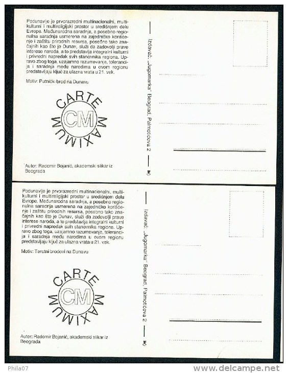 Yugoslavia 1993. Maximum Cards - ´Dunav Rijeka Suradnje´ - Maximumkaarten