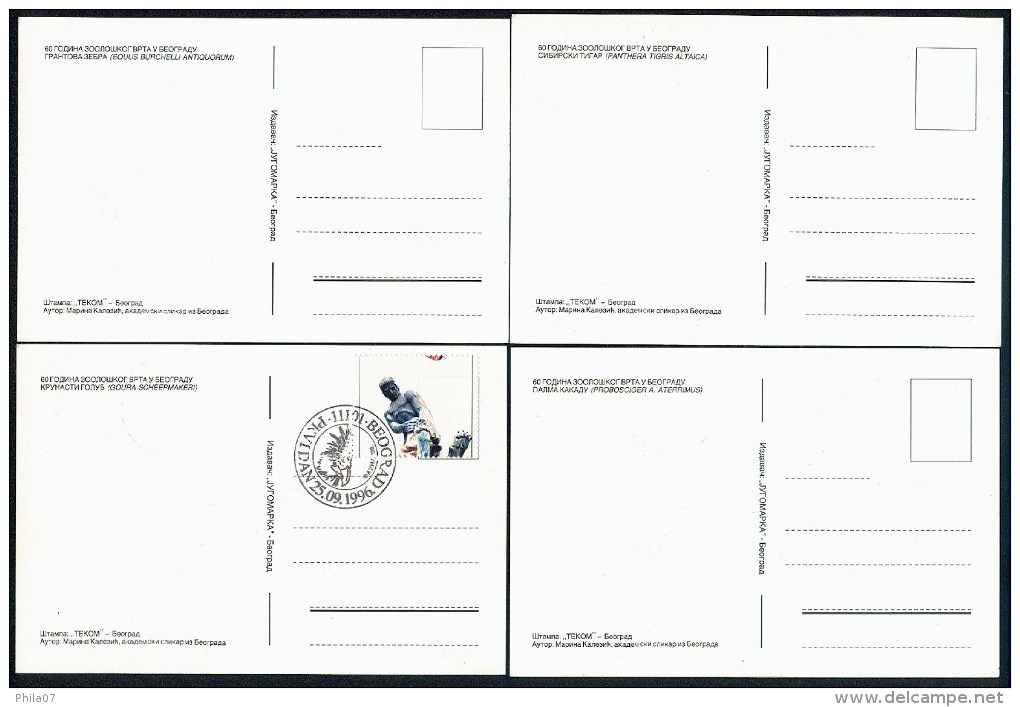 Yugoslavia 1996. Maximum Cards - ´60 Godina Beogradskog Zooloskog Vrta´ - Maximum Cards
