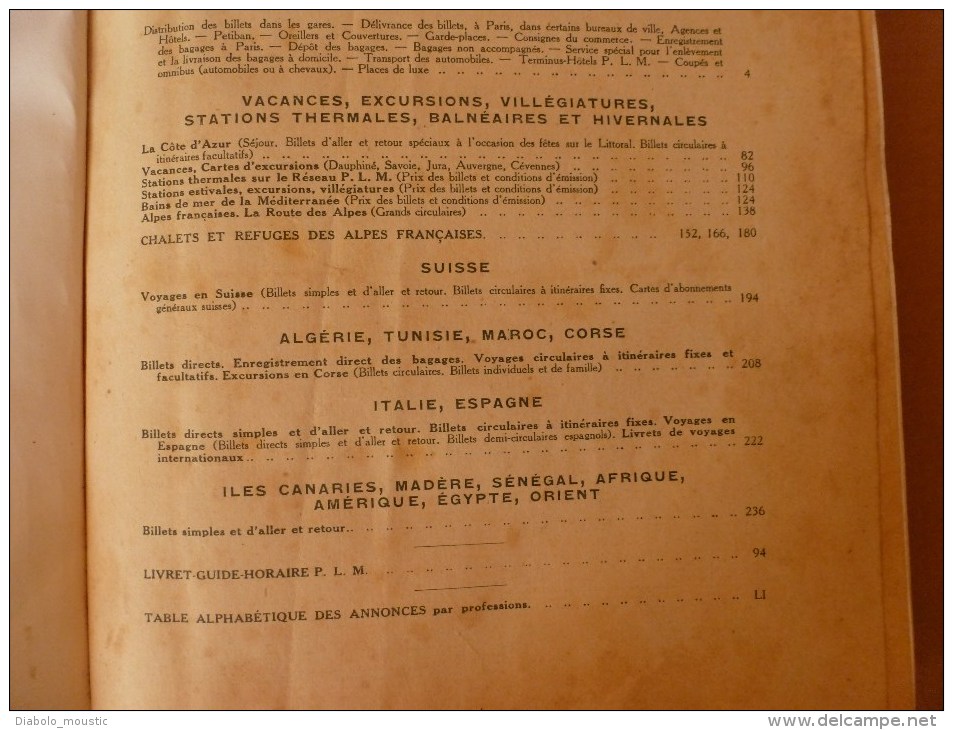 1914 Agenda PLM (Mt-Blanc; Alpins;Midi-MISTRAL-Montagnes; Lithos(Adenot,VENISE,R. Péan,Brun,Lessieux,Tauzin ..) nomb PUB