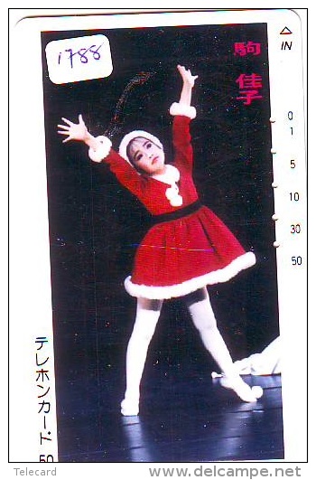 Télécarte  JAPON * NOËL  * MERRY CHRISTMAS * Phonecard JAPAN (1788) TK  WEIHNACHTEN * KERST NAVIDAD * FEMME - Kerstmis