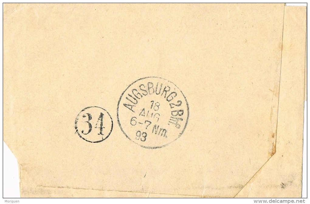 9185. Faja Publicacion Entreo Postal Impresos BUENOS AIRES (argentina) 1893 - Postwaardestukken