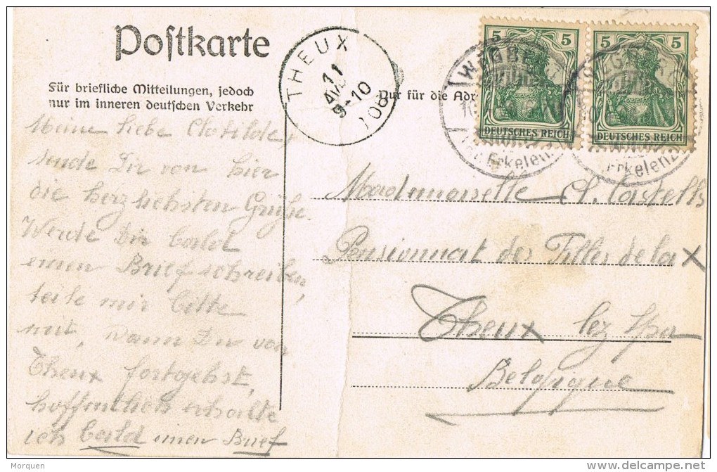 9188. Postal WEGWERG (alemania Reich) 1906. Erkelenz - Brieven En Documenten