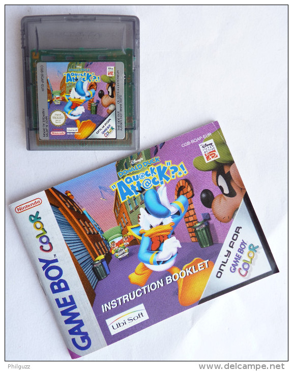 JEU NINTENDO GAME BOY Color - DONALD DUCK QUACK ATTACK  ?!  Avec Livret - Game Boy Color