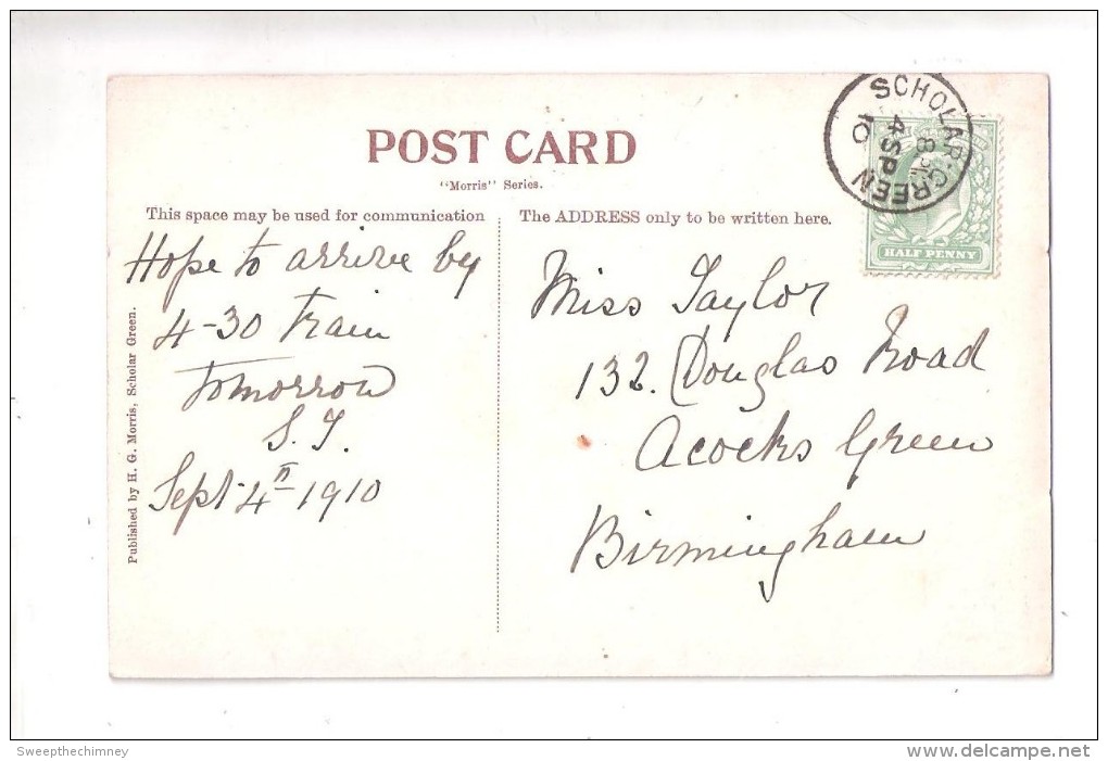 Scholar Green CIRCULAR POSTMARK  ON Scholar Green MULTIVIEW + Post Office NR MOW COP POSTCARD STAFFS POSTAL HISTORY - Other & Unclassified