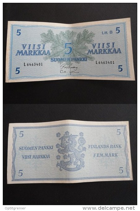 1963 - BILLET 5 MARKKAA FINLANDE FINLAND - L 6463401 - Finland