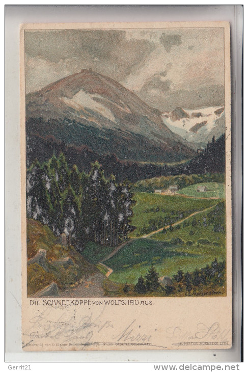 NIEDER - SCHLESIEN - SCHNEEKOPPE / SNEZKA, Künstler-Karte Morgenstern, 190... - Diemer, Zeno