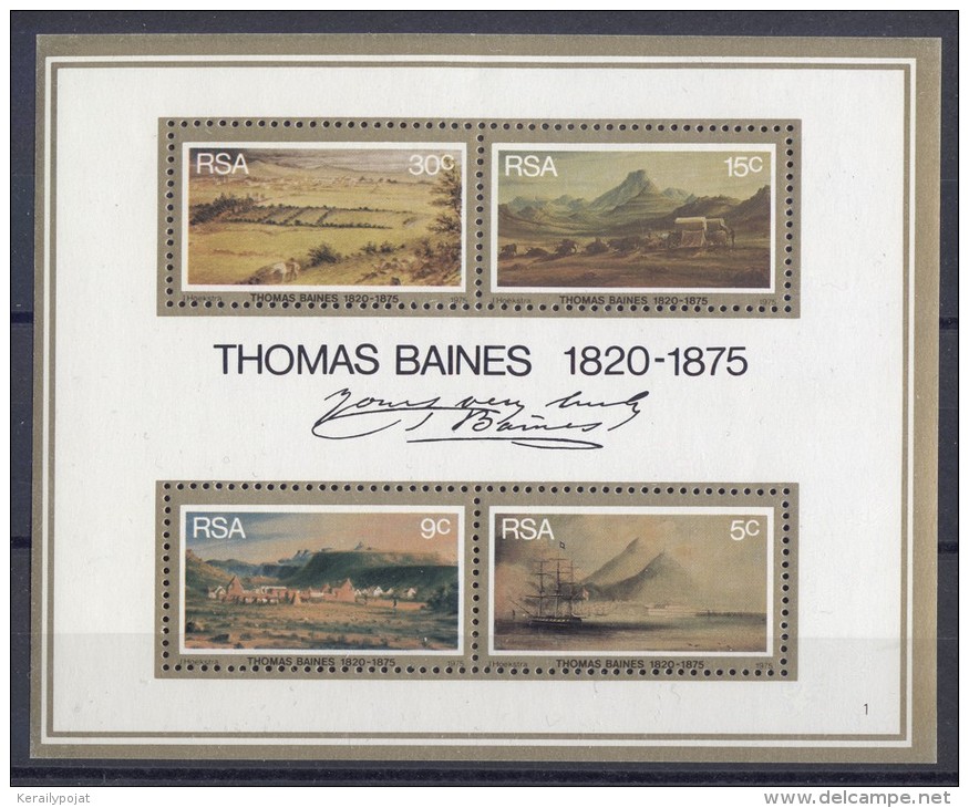 South Africa - 1975 Thomas Baines Block MNH__(TH-13852) - Blocchi & Foglietti