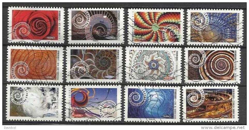 N226.-.France - 2014 - Complete Set X 12 Stamps  - The Dynamics - Oblitérés