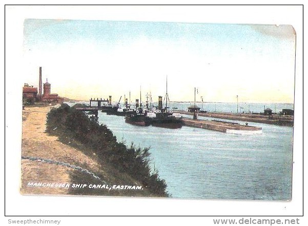 MANCHESTER SHIP CANAL EASTHAM PIER THE WIRRAL BOATS SHIPS UNUSED POSTCARD - Otros & Sin Clasificación