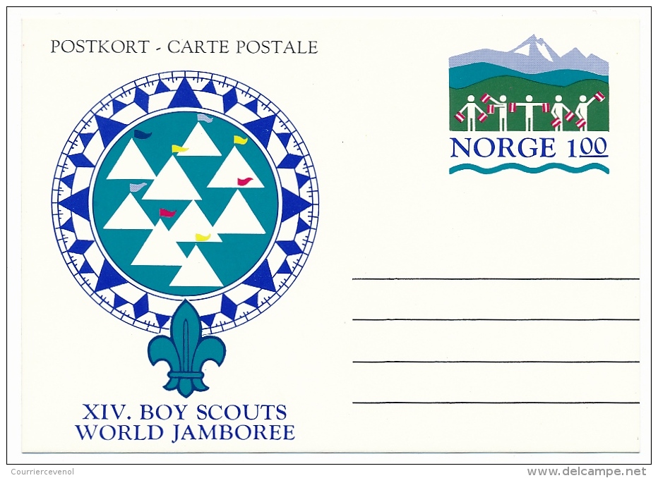 NORVEGE - 5 Entiers - Cartes Postales - 14eme JAMBOREE Mondial - Covers & Documents