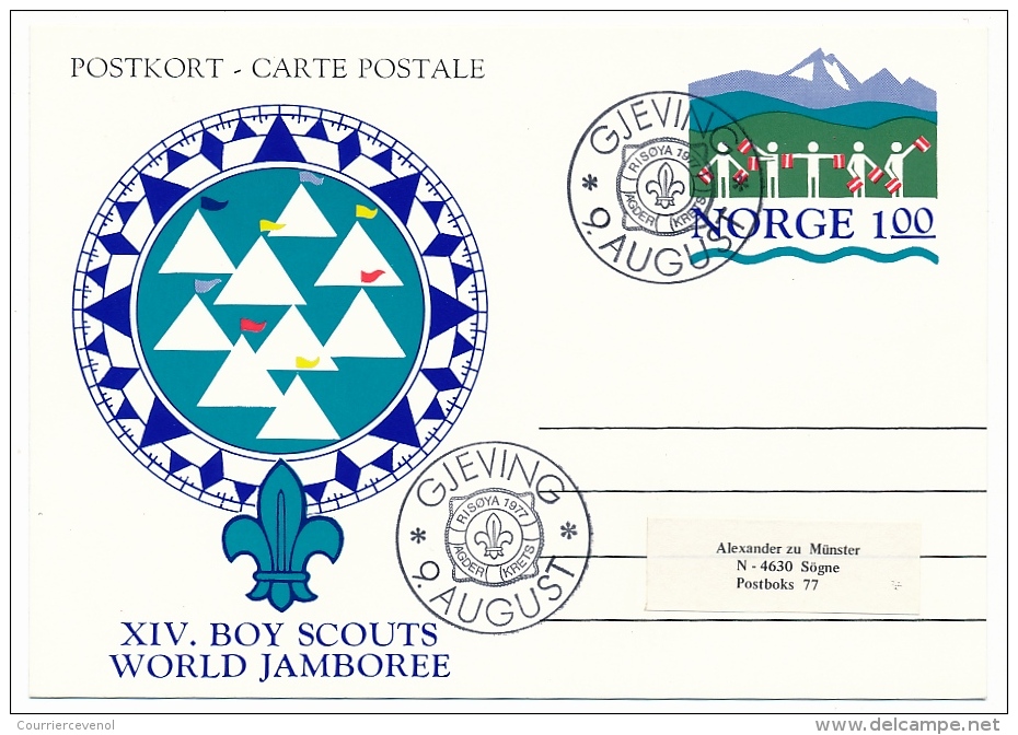 NORVEGE - 5 Entiers - Cartes Postales - 14eme JAMBOREE Mondial - Cartas & Documentos