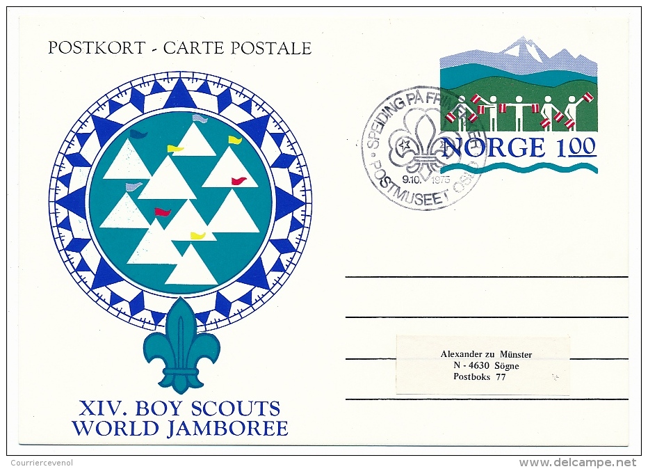 NORVEGE - 5 Entiers - Cartes Postales - 14eme JAMBOREE Mondial - Storia Postale