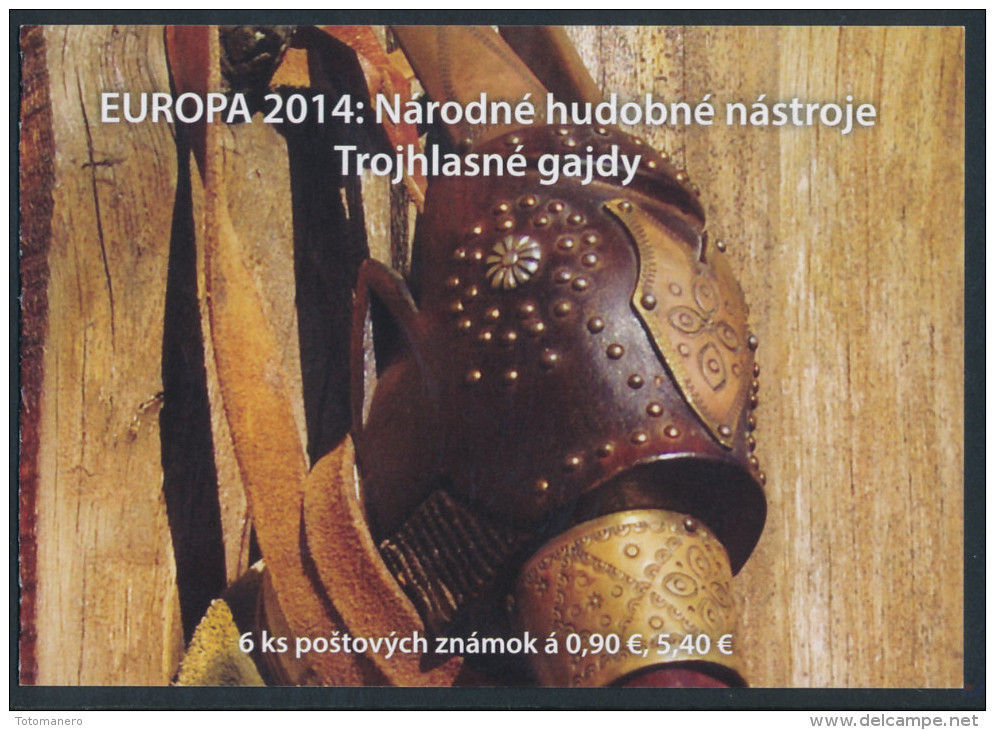 SLOVAKIA/Slowakei/Slovensko EUROPA 2014 "National Music Instruments" Adhesive Booklet** - 2014