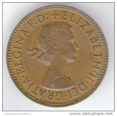 GRAN BRETAGNA HALF PENNY 1962 - C. 1/2 Penny