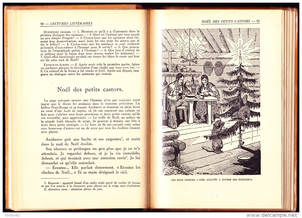 Paul Philippon - Les lectures littéraires de l' École - Librairie Larousse - ( 1938 ) .