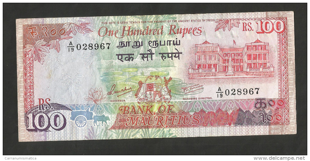 [NC] MAURITIUS - BANK Of MAURITIUS - 100 RUPEES (1985) - Maurice