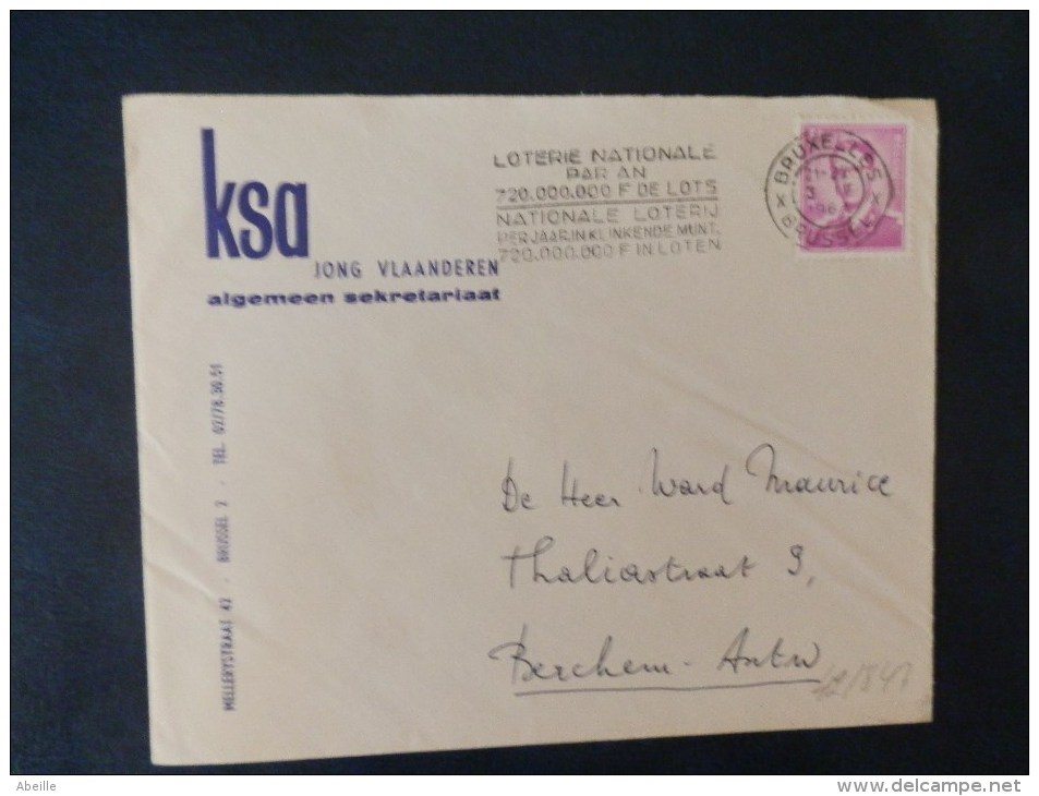 42/847   LETTRE   BELGE - Covers & Documents