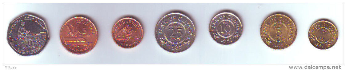 Guyana 7 Coins Lot - Guyana