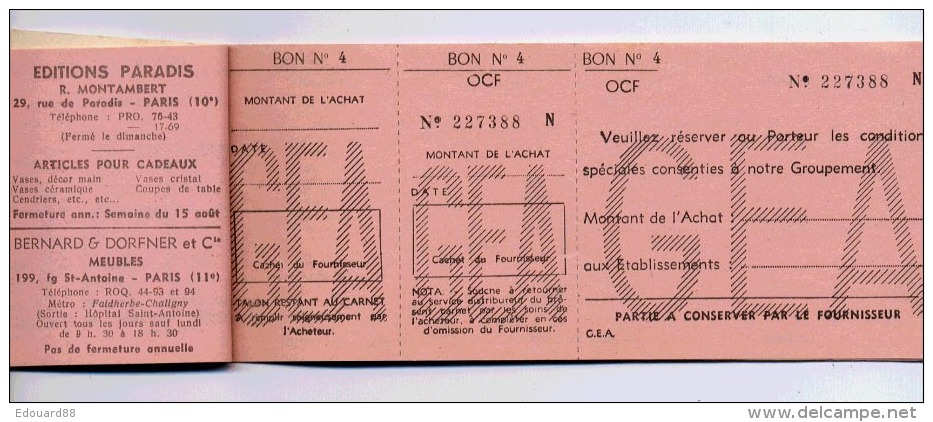 CARNET D'ACHATS OFFERT PAR LES ROUTIERS  CARNET COMPLET ET EN BON ETAT - 1950 - ...