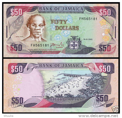 Jamaica 50 Dollars 2002 Pick 79 UNC - Jamaica