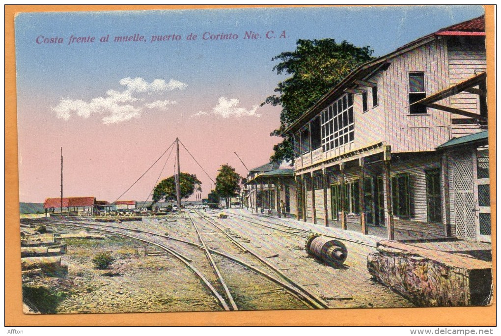 Railroad Corinto Nicaragua 1910 Postcard - Nicaragua