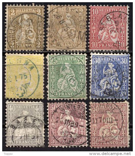 SWITZERLAND - STRUBEL - PERF. - Color Different - Used - 1867 - Used Stamps