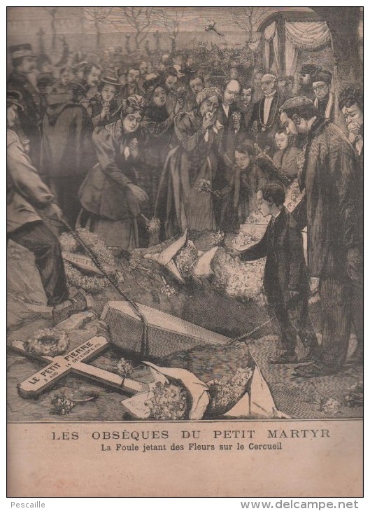 LE PETIT PARISIEN 31 01 1897 - OBSEQUES ENFANT MARTYR CIMETIERE DE MONTMARTRE - LOUVIERS BICYCLE ATTAQUE PAR SANGLIERS - Le Petit Parisien