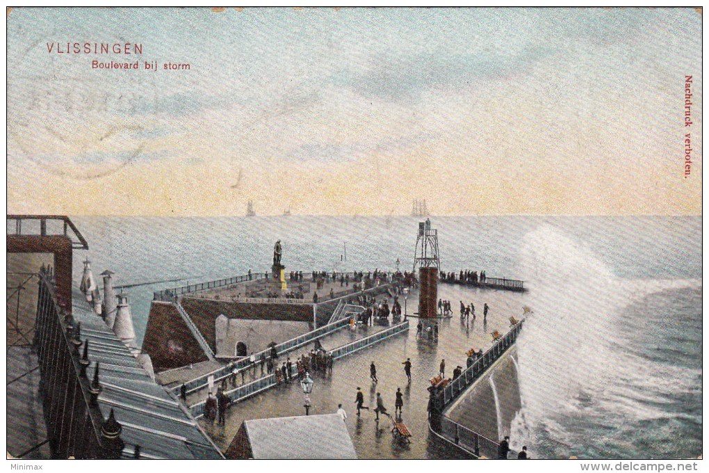 Vlissingen - Boulevard Bij Storm - 1909 - Cachet - Vlissingen