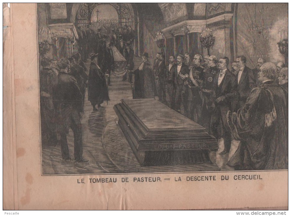 LE PETIT PARISIEN 3 01 1897 - JOUR DE L´AN ALSACE - INSTITUT PASTEUR CERCUEIL - ASSASSIN ENFANT MARTYR GREGOIRE - Le Petit Parisien