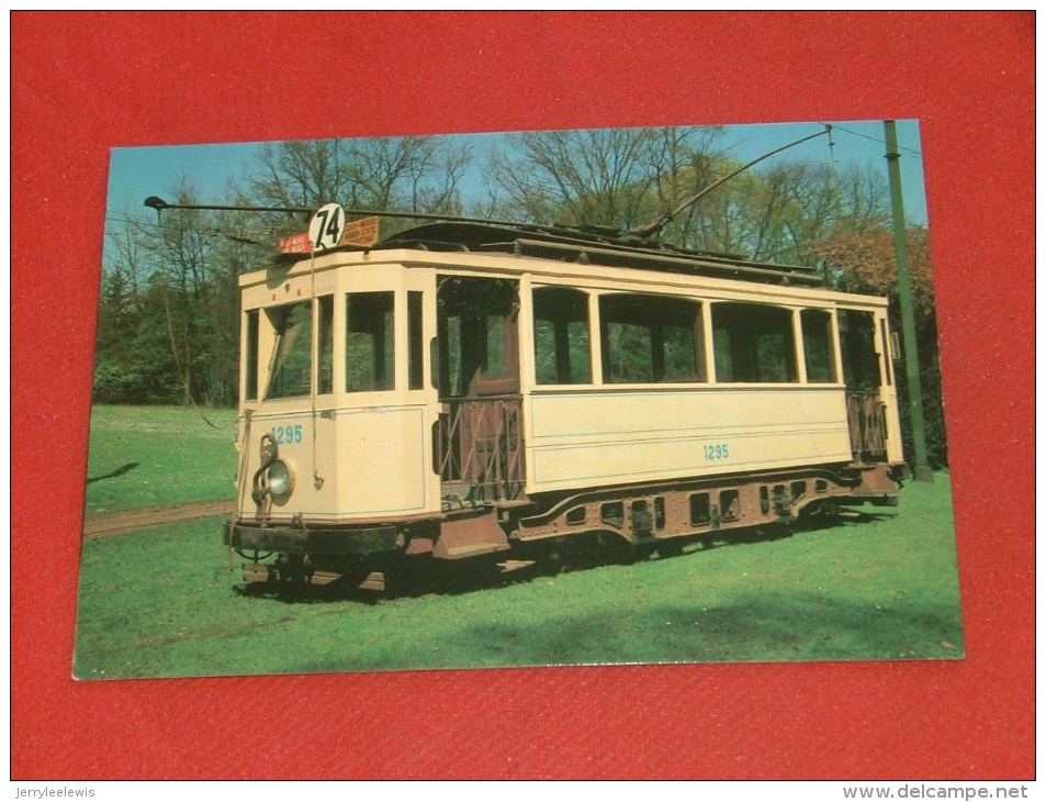 BRUXELLES  -  Tram  -  Motrice 1295 à Châssis Embouti (1935) - Transport Urbain En Surface