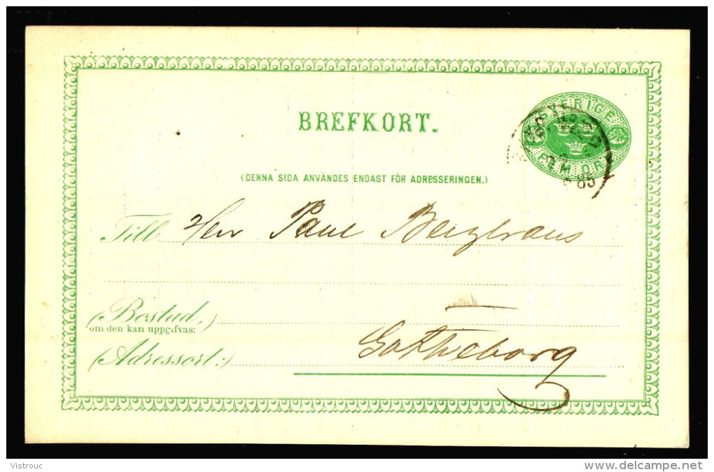 Entier Postal Suédois - Swedish Postcard - Circulé - Circulated - 1885. - Ganzsachen