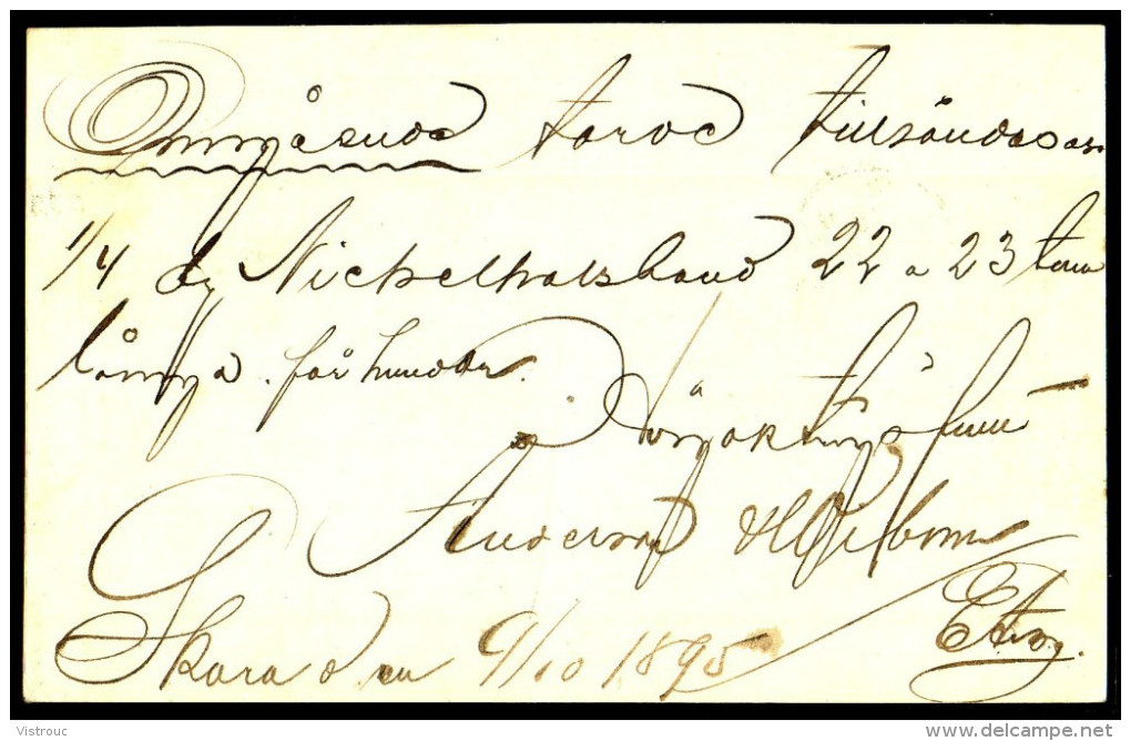 Entier Postal Suédois - Swedish Postcard - Circulé - Circulated - 1895. - Ganzsachen