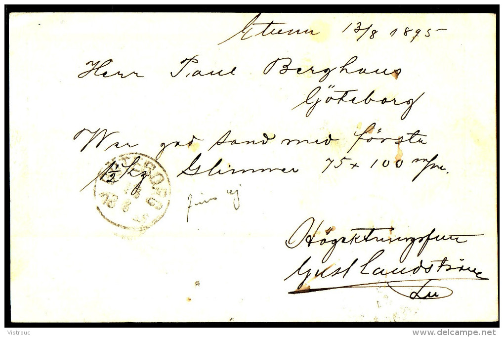 Entier Postal Suédois - Swedish Postcard - Circulé - Circulated - 1895. - Ganzsachen