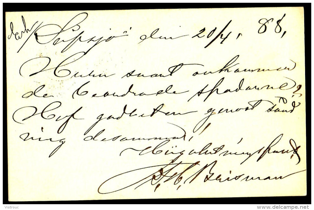 Entier Postal Suédois - Swedish Postcard - Circulé - Circulated - 1888. - Ganzsachen