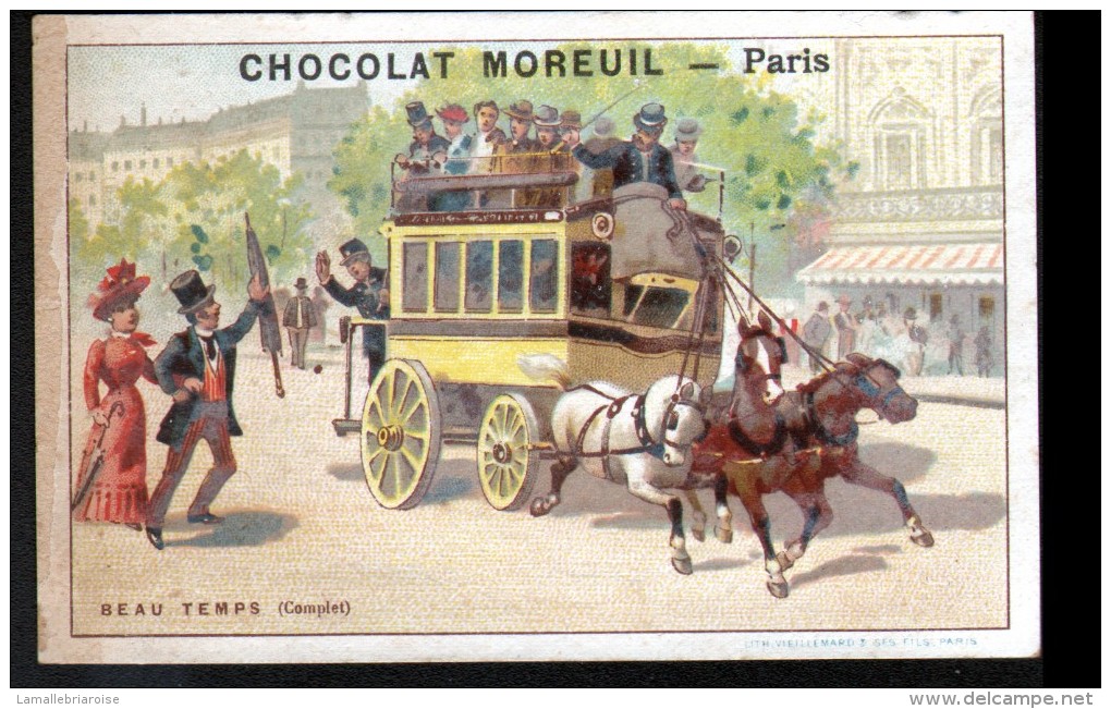 CHROMO - CHOCOLAT MOREUIL -BEAU TEMPS COMPLET - Autres & Non Classés